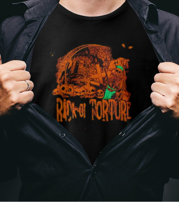 Trick Or Torture Halloween House Of Torture Skull Mummy Spooky Scene T-Shirt