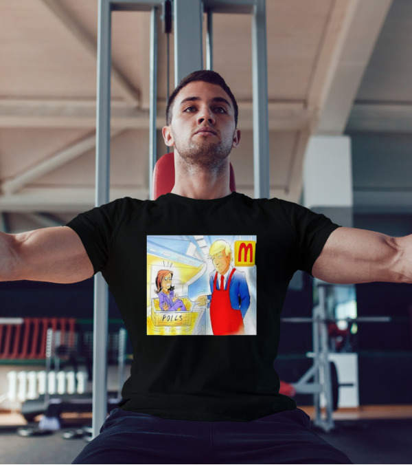 Trump Kamala Harris Polls Cartoon – MagaDonald’s T-Shirt