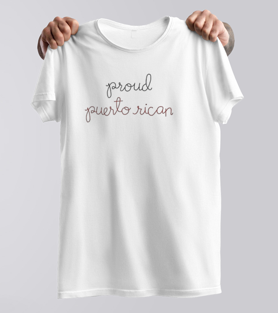 Lingua Franca Proud Puerto Rican Text T-Shirt