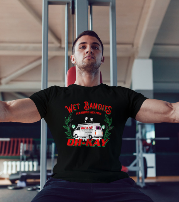 Wet Bandits Plumbing Heating Oh-Kay Christmas Movies Van T-Shirt