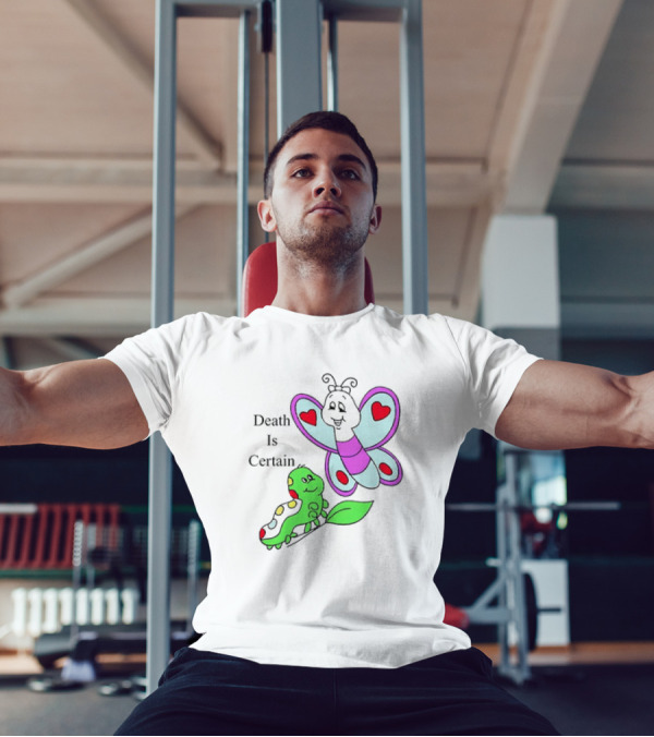 Omighty Death Is Certain Butterfly With Caterpillar Transformation T-Shirt