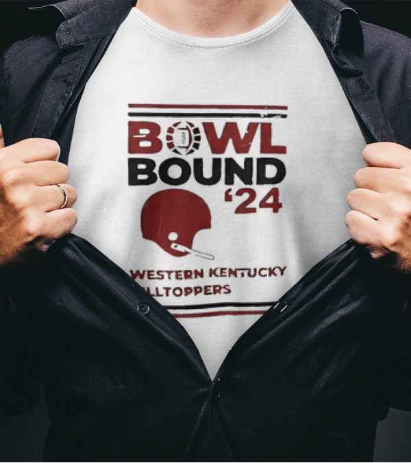 Western Kentucky Hilltoppers Bowl Bound '24 Football Helmet T-Shirt