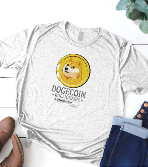 Dogecoin Millionaire Loading Hodl Doge Coin Crypto Meme T-Shirt