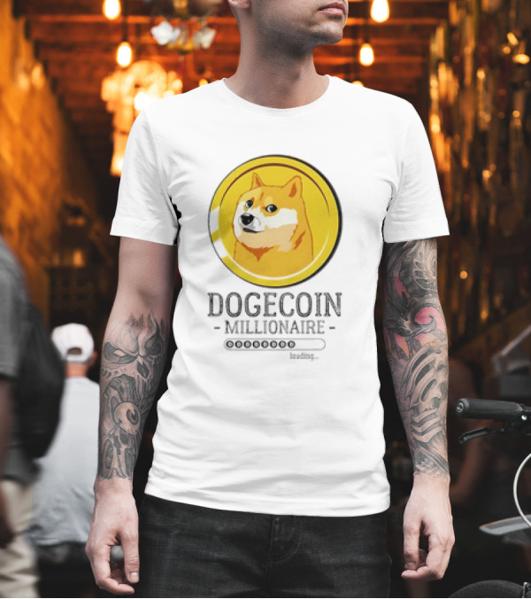 Dogecoin Millionaire Loading Hodl Doge Coin Crypto Meme T-Shirt