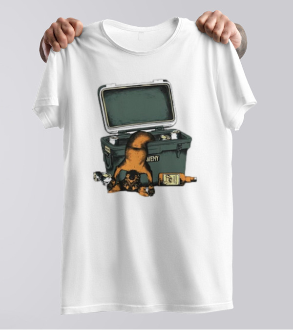 Whiskey Doxxie YETI Cooler Adventure T-Shirt