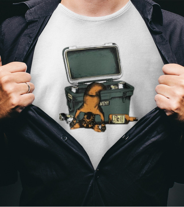 Whiskey Doxxie YETI Cooler Adventure T-Shirt
