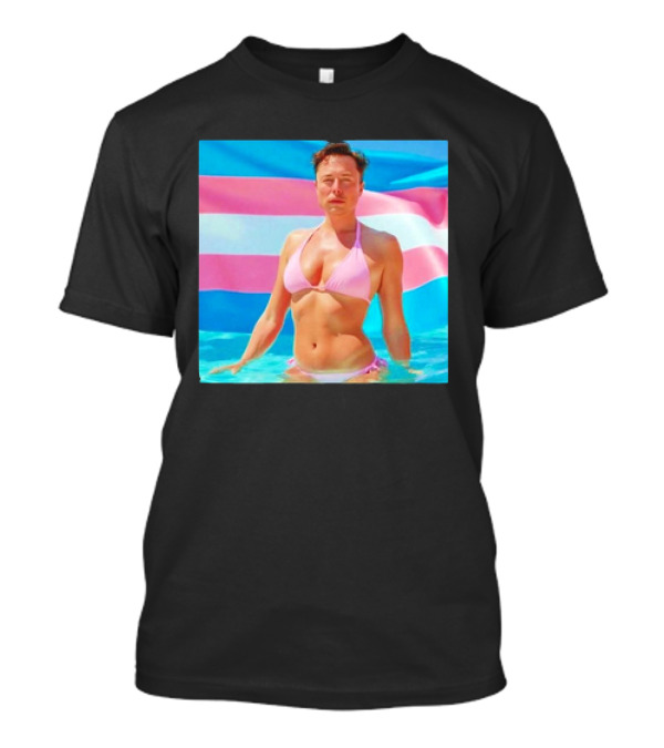 Elon Musk Transgender Pride Flag Bikini T-Shirt