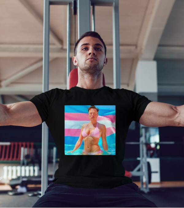 Elon Musk Transgender Pride Flag Bikini T-Shirt