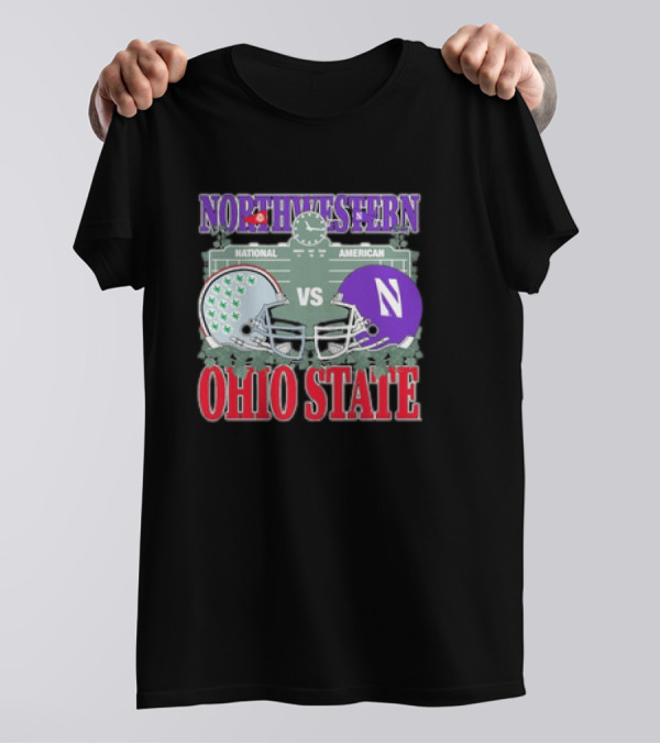 Northwestern Wildcats Vs Ohio State Buckeyes National American Football Series Wrigley Field T-Shirt