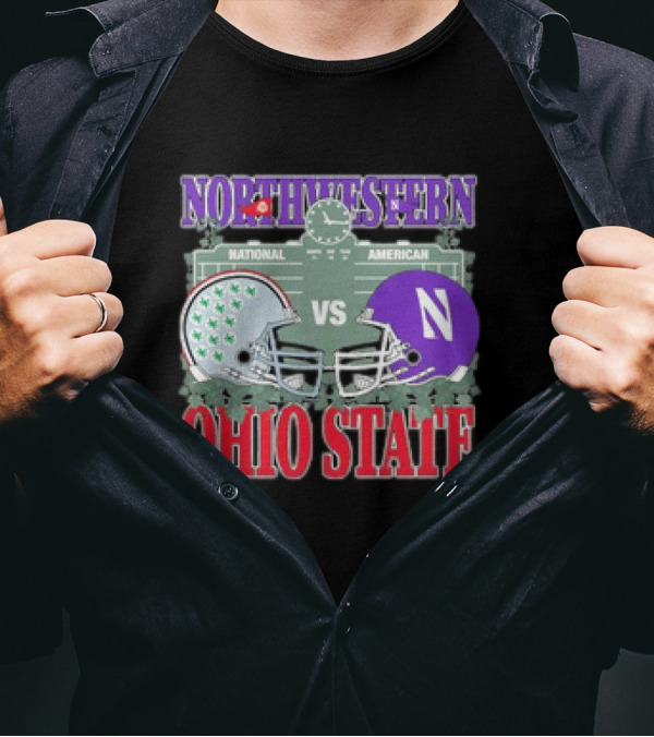 Northwestern Wildcats Vs Ohio State Buckeyes National American Football Series Wrigley Field T-Shirt