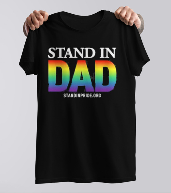 Stand In Dad Pride Rainbow Christmas Ornament Custom Name T-Shirt