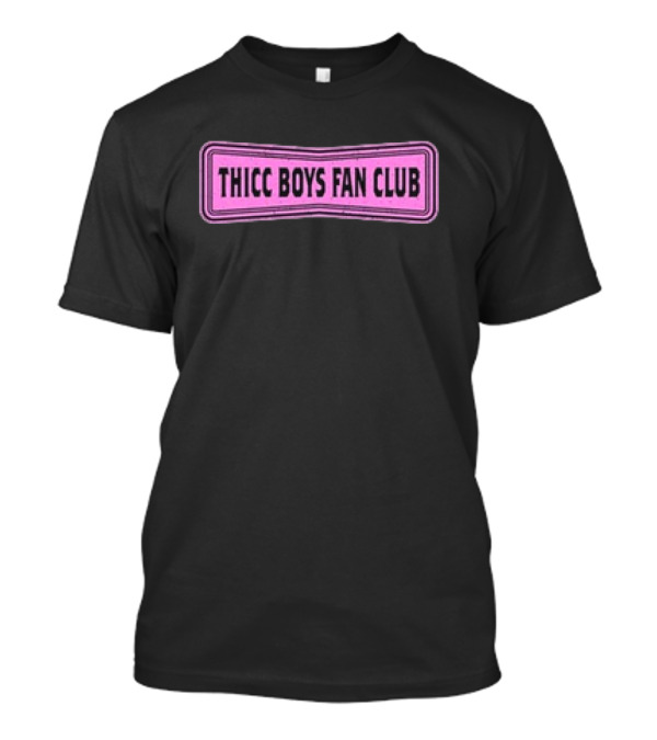 THICC BOYS FAN CLUB Retro-Style Pink Banner T-Shirt