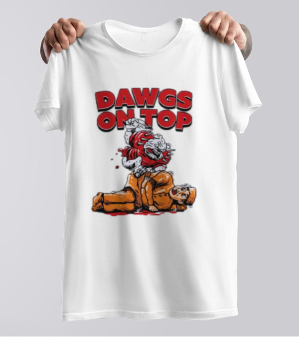Georgia Bulldogs Dawgs On Top Victoriously Over Tennessee T-Shirt