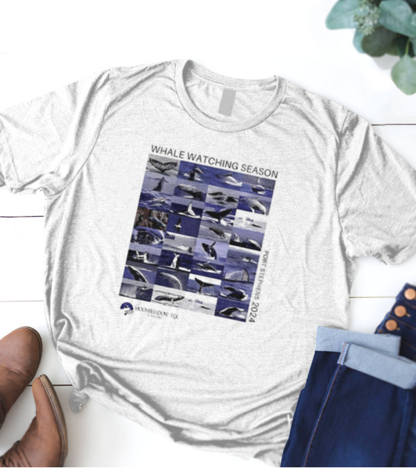 WHALE WATCHING SEASON PORT STEPHENS 2024 MOONSHADOW TQC CRUISES T-Shirt