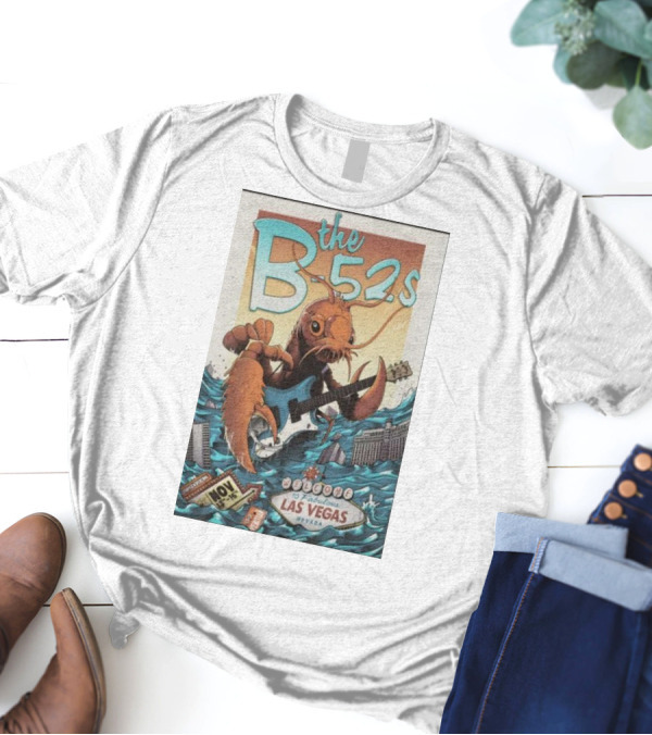 The B-52s Las Vegas Nov 13-16 2024 Welcome To Fabulous Las Vegas Nevada Lobster Guitar T-Shirt