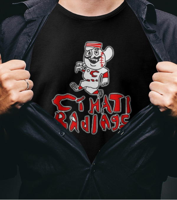 Cincinnati Reds Parody Baseball Character T-Shirt