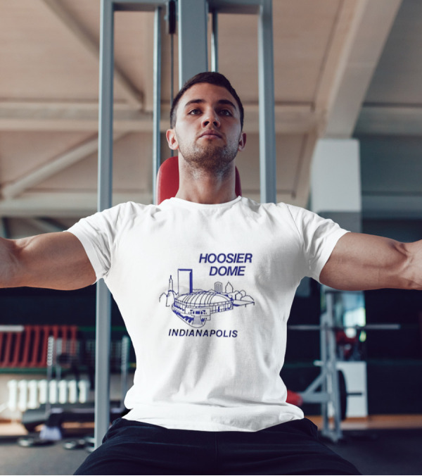 Hoosier Dome Indianapolis Skyline T-Shirt