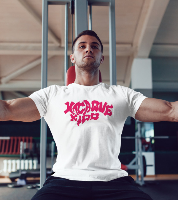 Macaque Kido Bold Pink Text T-Shirt