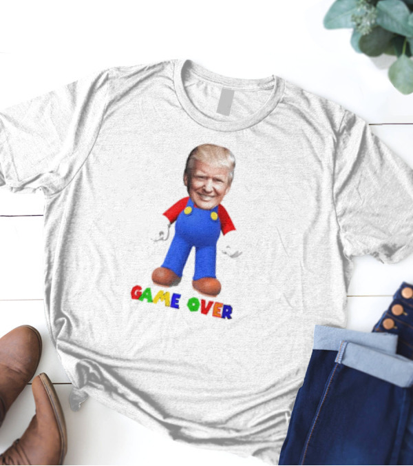 Game Over Donald J Trump Mario Parody Sueded Cloud Cute T-Shirt