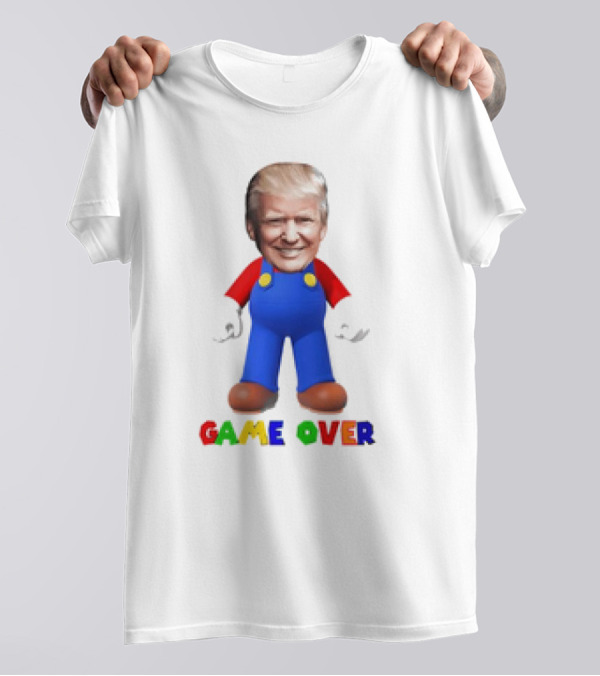 Game Over Donald J Trump Mario Parody Sueded Cloud Cute T-Shirt