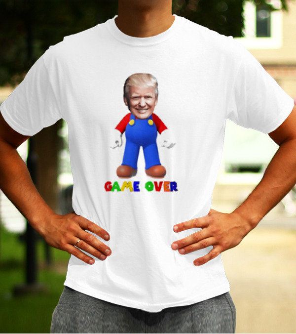 Game Over Donald J Trump Mario Parody Sueded Cloud Cute T-Shirt