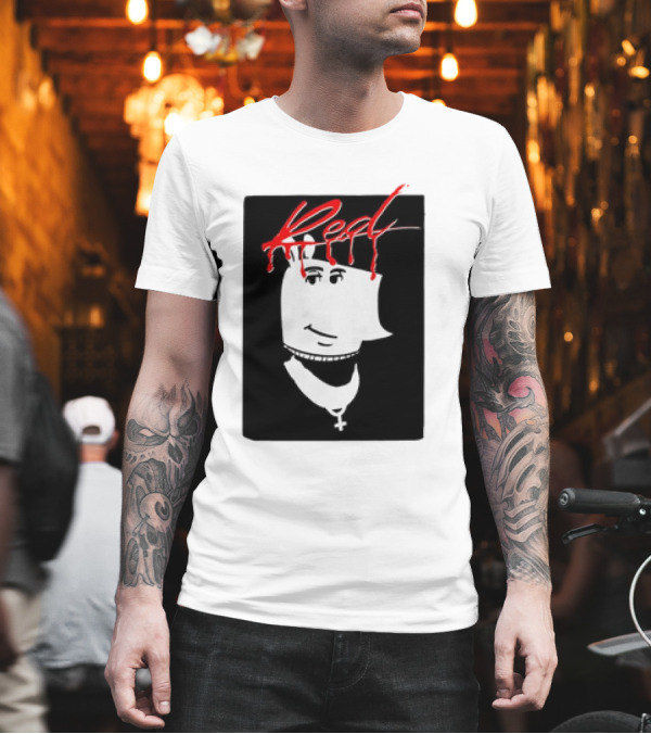 I’m Just A Chill Guy X Playboi Carti Whole Lotta Red Album Red Text Black And White Face Design With Necklace T-Shirt