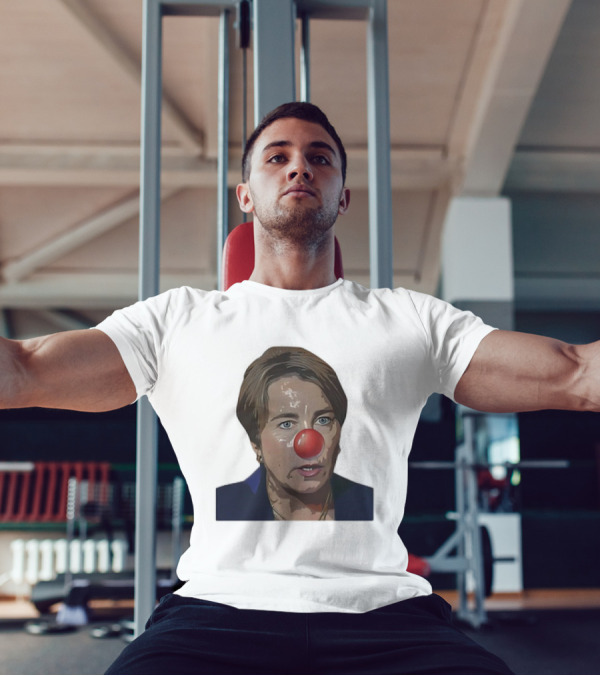 Maura Healey Cartoon Clown Nose Face Image T-Shirt