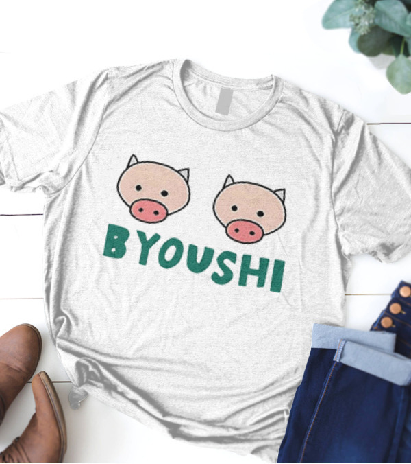 BYOUSHI Pig Faces Duo T-Shirt