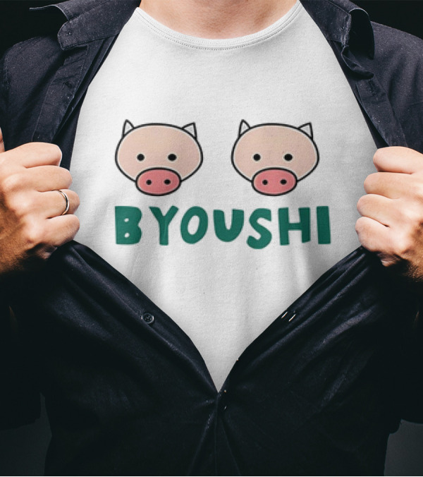 BYOUSHI Pig Faces Duo T-Shirt