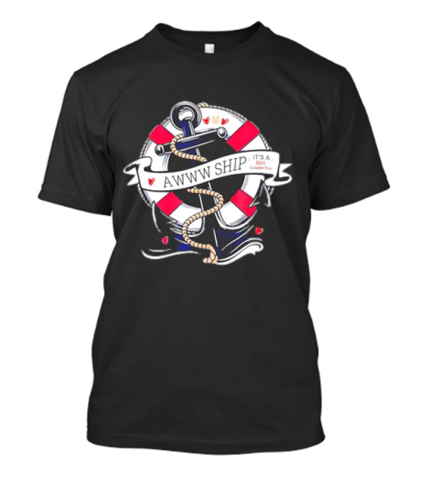 Awww Ship It's A 2025 Couple Trip Matching Vacations T-Shirt