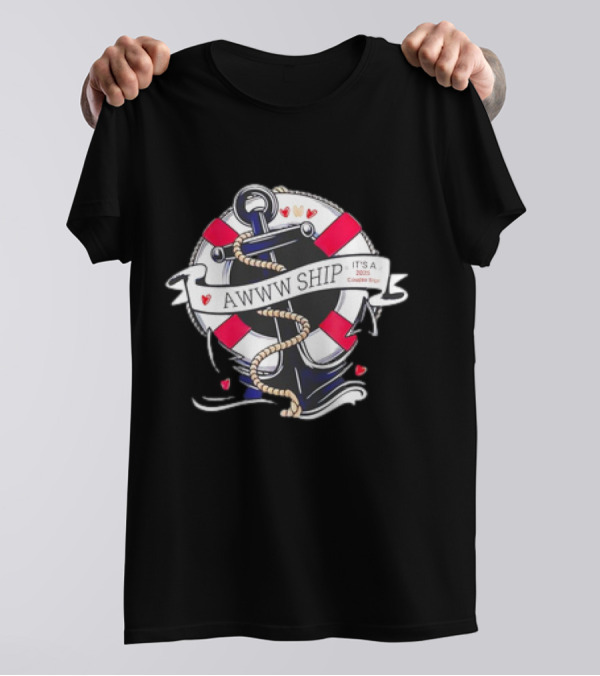 Awww Ship It's A 2025 Couple Trip Matching Vacations T-Shirt