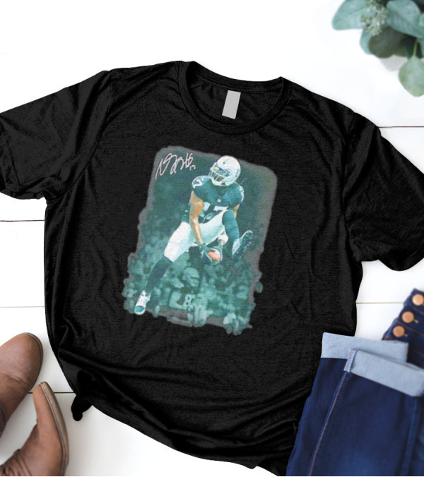 Davante Lavell Adams Leap For Glory Signature 17 Player Action Football T-Shirt