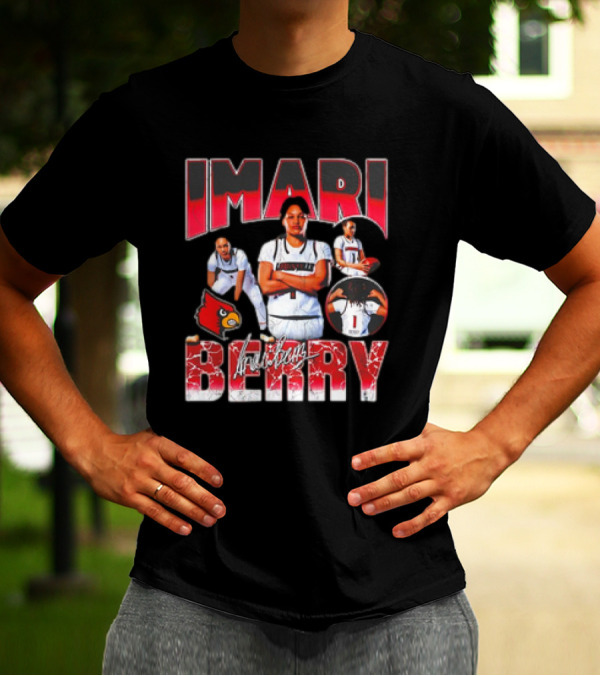 IMARI BERRY Louisville Cardinals Basketball Player Collage T-Shirt