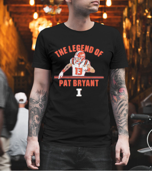 The Legend Of Pat Bryant Illinois No. 13 Football Player T-Shirt