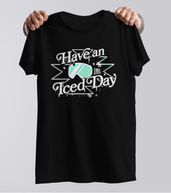 AriZone Iced Day Snow Goggles Winter Fun T-Shirt