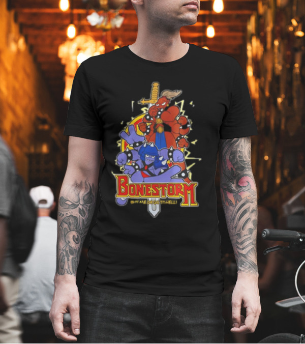 Bonestorm Buy Me Or Go To Hell Sword-Wielding Monsters Action T-Shirt