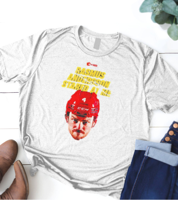 C Of Red Rasmus Andersson Stared At Me CCM Red Helmet Number 4 T-Shirt