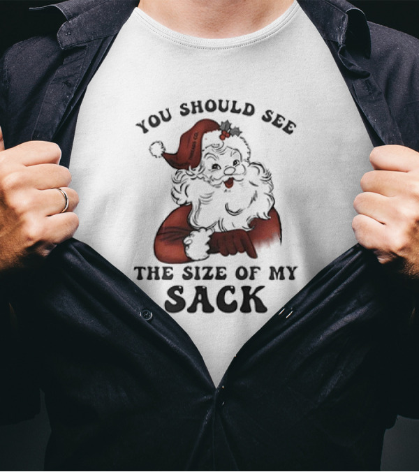 You Should See The Size Of My Sack Santa Christmas T-Shirt