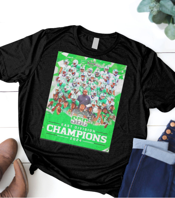 Marshall Thundering Herd SBC East Division Champions 2024 Football Team Collage T-Shirt