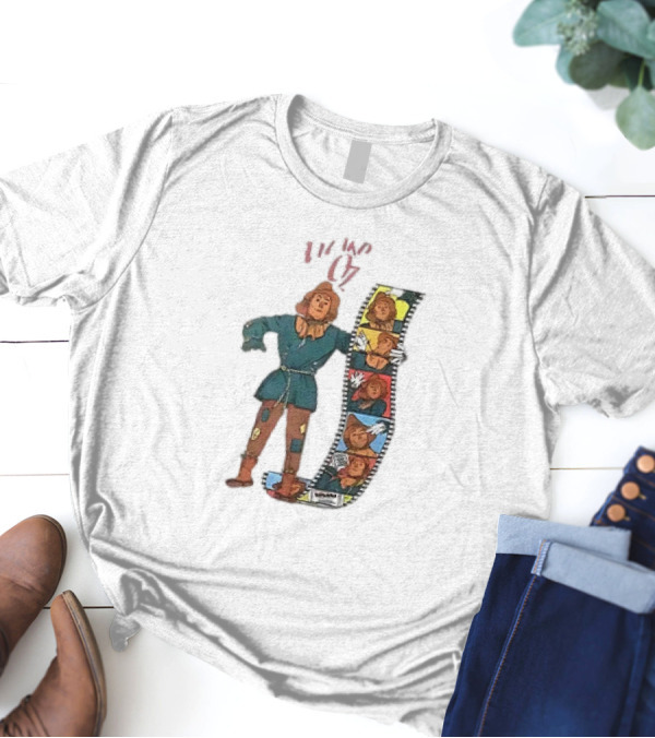 Scarecrow Filmstrip Wizard Of Oz Pop T-Shirt