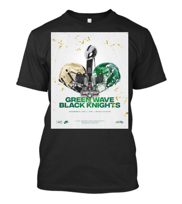 Green Wave Vs Black Knights Championship Dec 6 2024 Michie Stadium T-Shirt