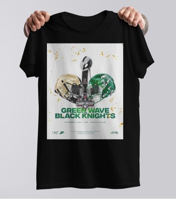 Green Wave Vs Black Knights Championship Dec 6 2024 Michie Stadium T-Shirt