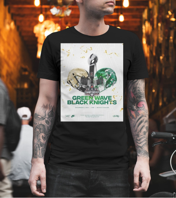Green Wave Vs Black Knights Championship Dec 6 2024 Michie Stadium T-Shirt