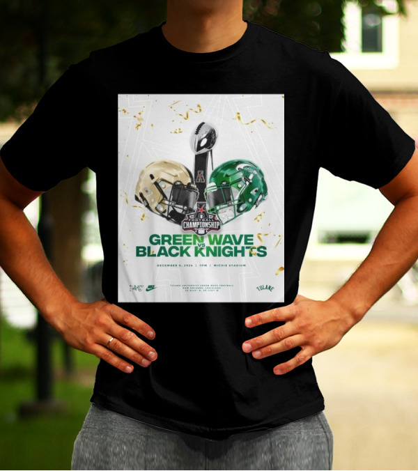 Green Wave Vs Black Knights Championship Dec 6 2024 Michie Stadium T-Shirt