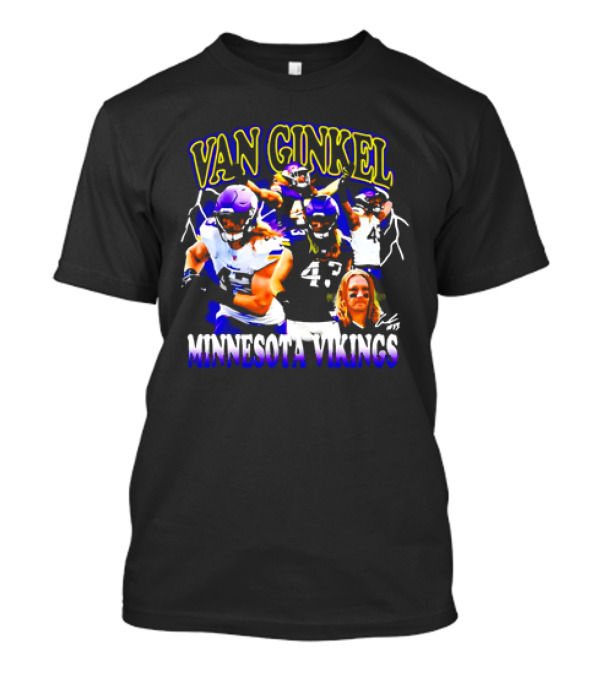 Van Ginkel Minnesota Vikings NFL Football Player Collage T-Shirt