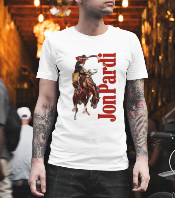 Jon Pardi Cowboy Riding Bronco Wild West T-Shirt