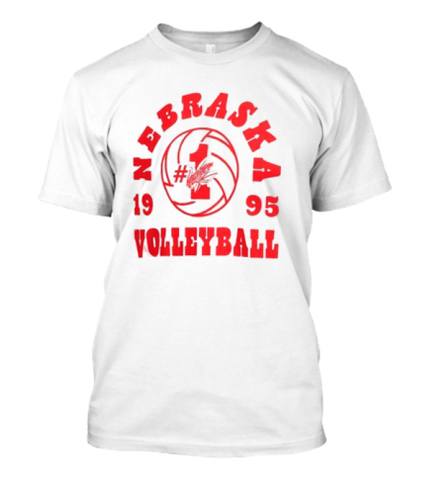 Vintage 1995 Nebraska Huskers Volleyball Champions #1 Nebraska Volleyball T-Shirt
