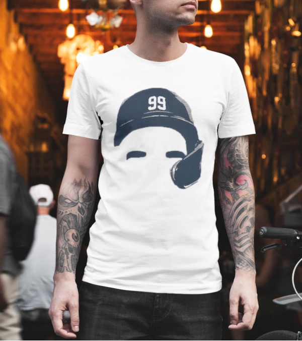 Aaron Judge New York Yankees Number 99 Blank Face Baseball Cap T-Shirt