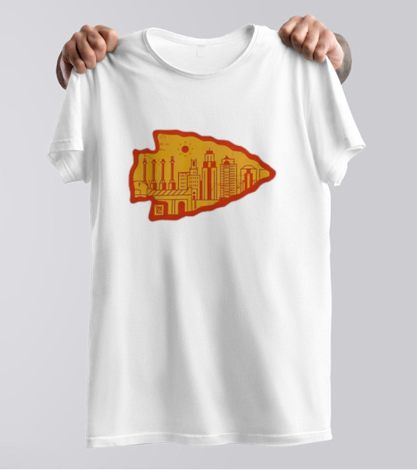 Arrowhead KC Kansas City Skyline T-Shirt