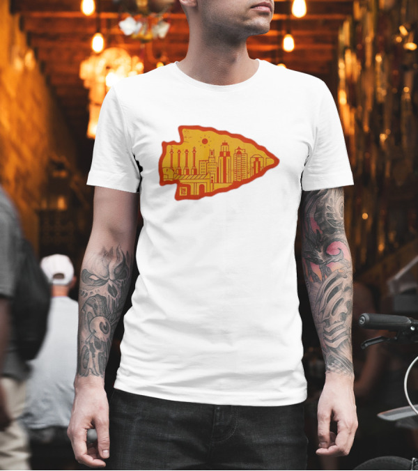 Arrowhead KC Kansas City Skyline T-Shirt